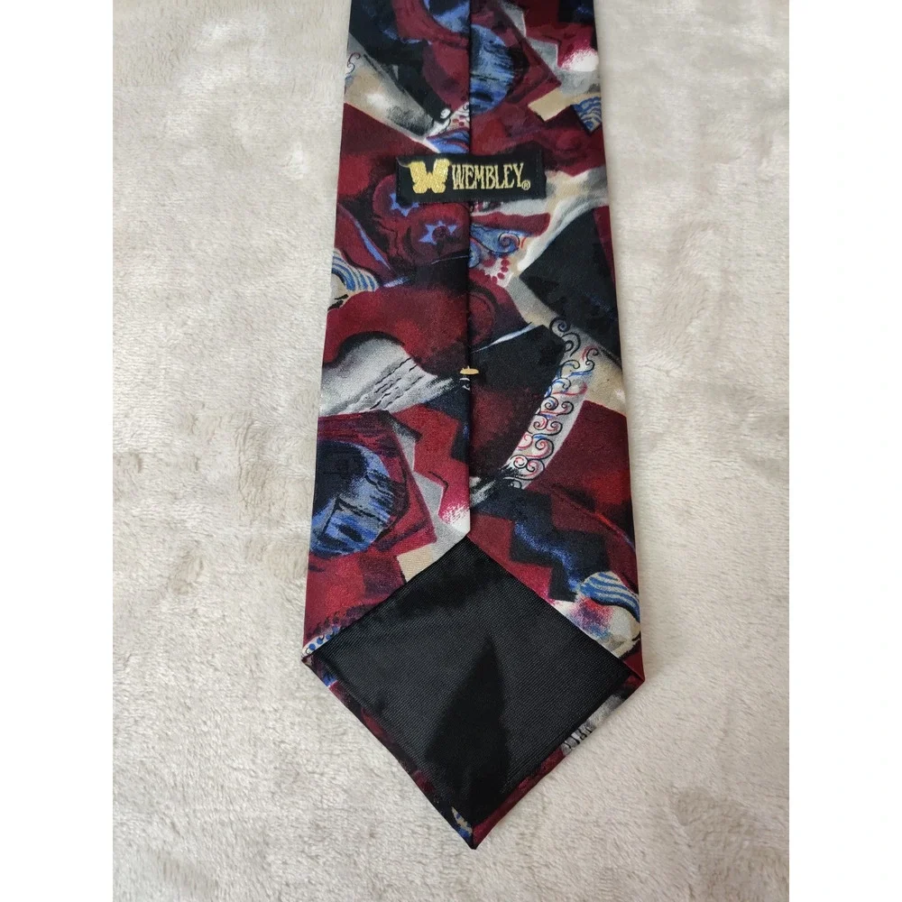 Vintage Wembley Tie Abstract Geometric Designer Polyester 4